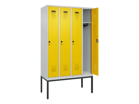 locker,HxBxD 2120x1200x500mm,4vak,vak B 300mm,draaigrendel
