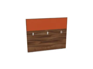 baliepaneel bureau aanbouw achter NP-tiepolo nut BN3012-oranje 1400mm - 1
