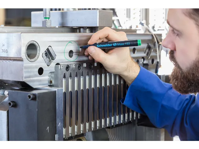 Marqueur Schneider Maxx 133 permanent vert, pointe biseautée