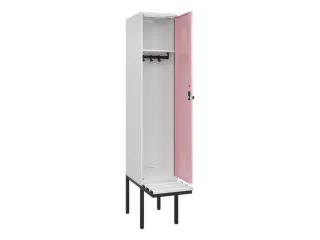 locker met bank,HxBxD 2120x400x815mm,1vak,vak B 400mm,draaigrendel - 1