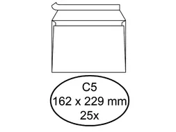 Envelop Quantore Bank C5 162x229mm wit Zelfklevend