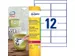 Etiket Avery L4776REV-20 99.1x42.3mm wit 240stuks