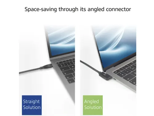Kabel ACT USB-C hoek links/rechts 10Gbps 1m
