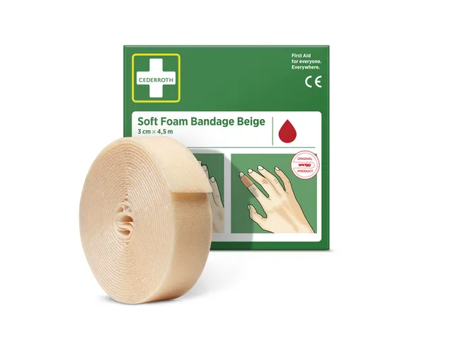 Pansement autoadhésif Cederroth Soft Foam beige 3cmx4,5m