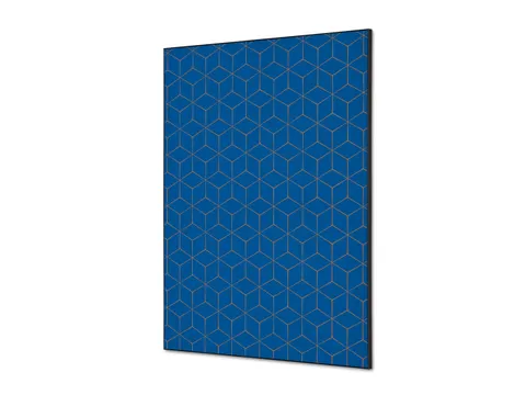 Wanddecoratie Textiel Set A1 Hexagon Blauw-Bruin