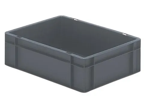 Euronorm-stapelbak 10l 120x400x300mm Wanden/bodem Gesloten Grijs