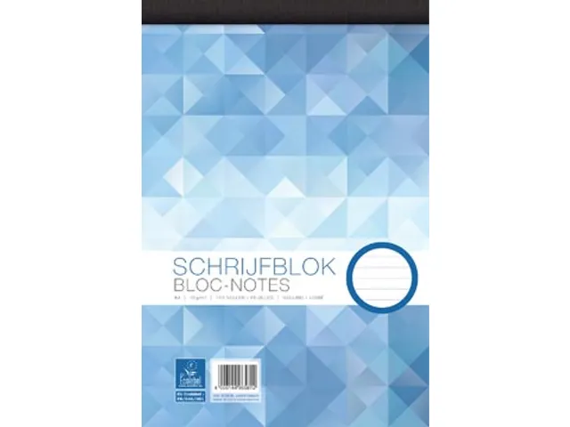 bloc-notes, ft A4, 70 g/m², 100 feuilles, ligné