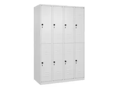 dubbeldekse locker,HxBxD 1850x1200x500mm,4x2vak.,vak B 300mm