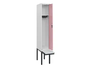 locker met bank,HxBxD 1950x300x815mm,1vak,vak B 300mm,cilinderslot - 1