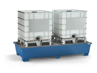 opvangbak,v. 2xIBC,opvangvol. 1000l,HxBxD 585x2200x1300mm,m. rooster - 3