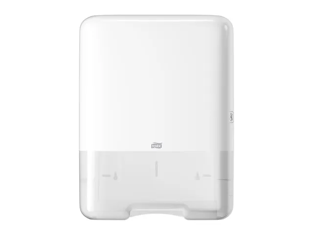 Tork 553000 H3 C-vouw en Z-vouw Handdoek Dispenser Elevation Wit