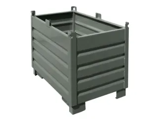 Systeem-Stapelcontainer Grijs 850x600x1200mm 500kg Inhoud 0.5m³ - 1