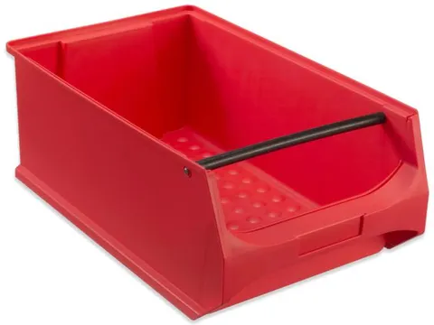 Zichtbak Hxbxd 200x300x500mm Pp Met Draaggreep Rood