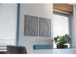 Acoustic Art GEO 2-luik 80x60cm Grijs Akoestisch kunstwerk Geometrisch