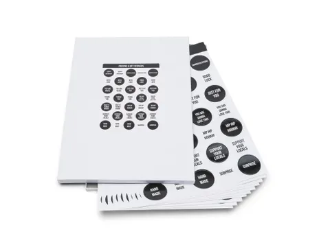 Etiketten Rillprint A4 10 vellen cadeau & verpakking zwart/wit