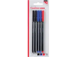 Quantore Fineliner rond 0.4mm assorti, blister 5 stuks