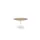 Linesto vergadertafel 120cm rond honey castello 25mm wit