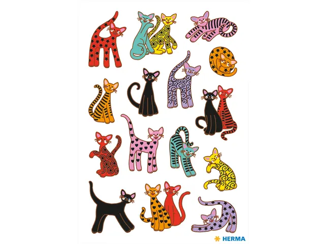Etiket Herma 3337 Abstracte Katten 3x15 stickers