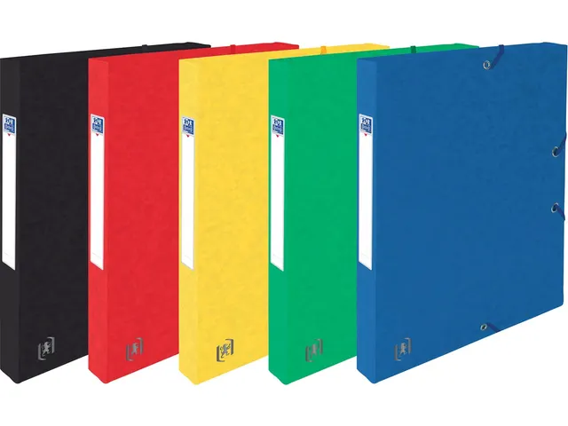 Elba elastobox Oxford Top File+ A4 rug 25mm Assorti kleuren karton
