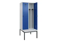 locker met bank,voor scheiding van kleding,HxBxD 2120x800x815mm,2vak