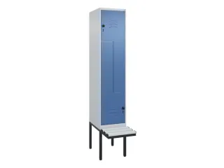 Z-garderobekast,HxBxD 2120x400x815mm,2vak,vak B 400mm,draaigrendel - 1