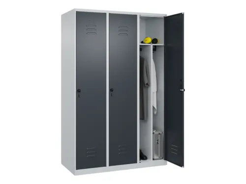 locker voor scheiding van kleding,HxBxD 1850x1200x500mm,3vak