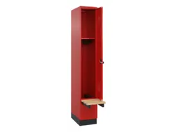 locker met bank,HxBxD 1950x300x815mm,1vak,vak B 300mm,draaigrendel