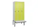 locker voor scheiding van kleding,HxBxD 2120x900x815mm,3vak