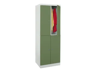 Dubbeldekse lockerkast,HxBxD 1800x600x500mm,RAL7035,front RAL6011 - 2