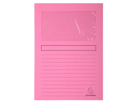 100 venstermappen SUPER 160g/m2 22x31cm Roze
