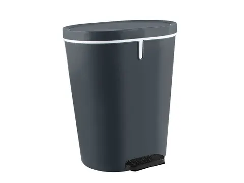 Pedaalemmer Zamora 25 Liter Antraciet Wit