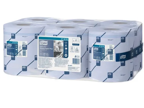 Poetspapier Tork M4 Reflex Plus Advanced 2-laags 450 vel blauw 473391