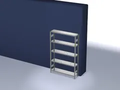 systeemstelling,grondveld,HxBxD 2000x1360x335mm,vakl. 300kg