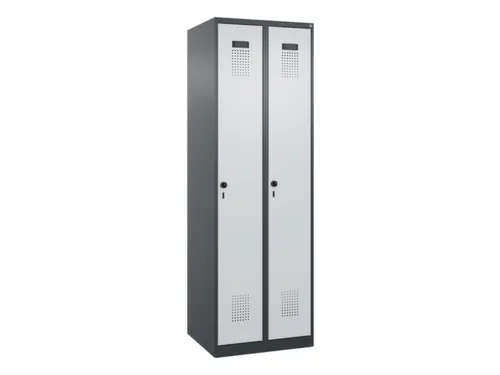 locker,HxBxD 1850x600x500mm,2vak,vak B 300mm,draaigrendel