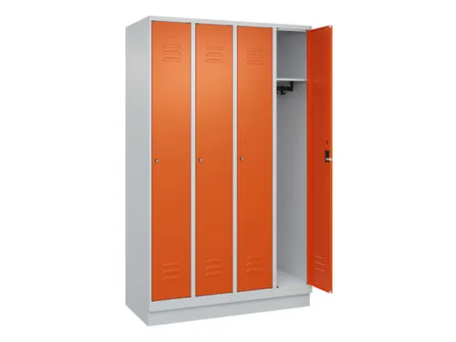 locker,HxBxD 1950x1200x500mm,4vak,vak B 300mm,cil.-slot,sokkel