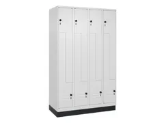 armoire vestiaire Z HxlxP 1950x1200x500mm larg. compart. 150/300mm