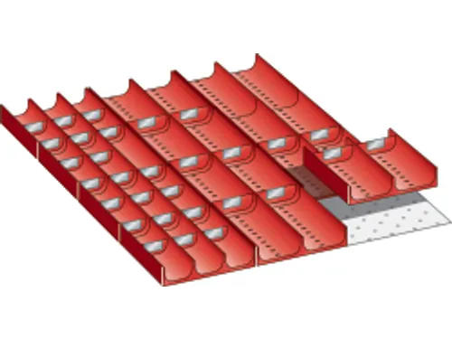 Indelingsmateriaal H 50mm En Hoger 12 Verdeelgootjes/30gootverdelers