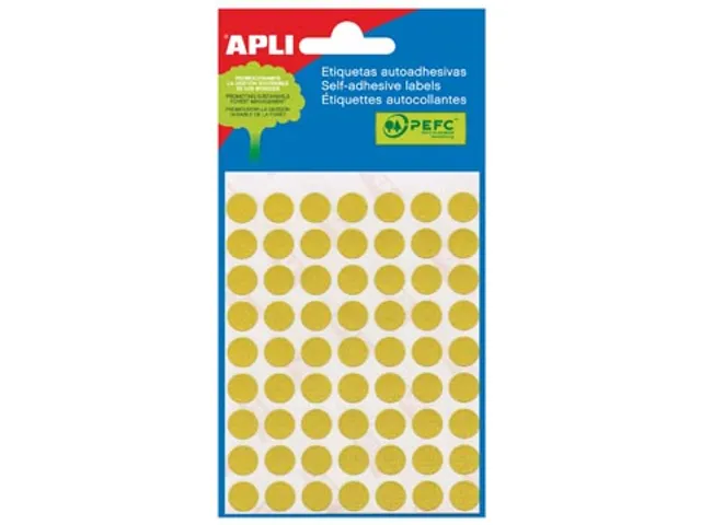 Apli Ronde Etiketten Ø10mm Geel