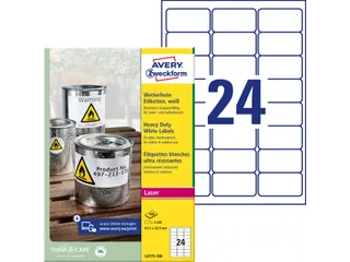 Avery Zweckform L4773 Weerbestendige etiketten A4 63,5x33,9 Wit 2400st - 6