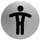Infobord pictogram Durable 4905 wc heren rond 83Mm RVS