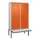 PBM-locker met bank,HxBxD 2120x1200x815mm,4vak,vak B 300mm,cil.-slot