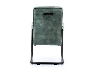 Luxe Vergaderstoel Dunton Hunter Velours Zwart Sledeframe - 3