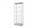Vitrine d'exposition en verre Double porte 80x40x200cm