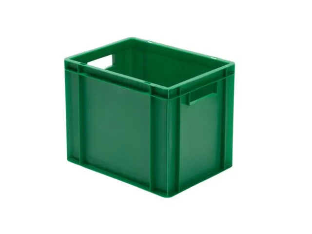 Euronorm-stapelbak 29l 320x400x300mm Wanden/bodem Gesloten Groen