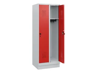 schoollocker,HxBxD 1630x600x500mm,2vak,vak B 300mm,draaigrendel,sokkel - 1