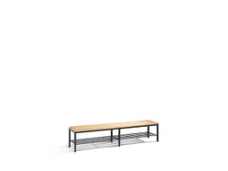 Omkleedbank L 1960Mm Houten Zitlatten Schoenenrek Ral7021