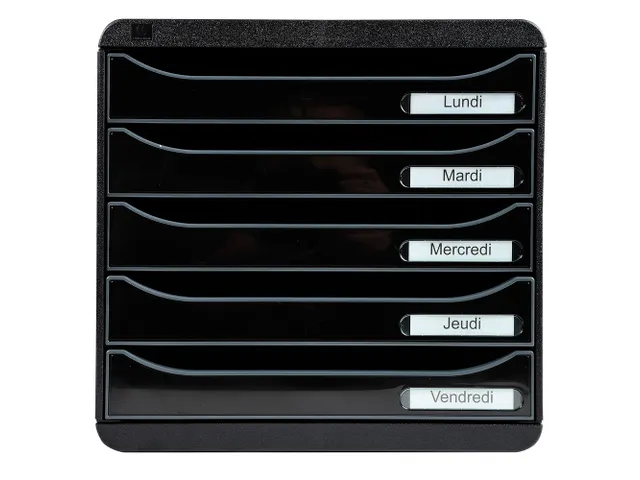 Ladenblok Big-Box Plus zwart glossy 5 laden A4+