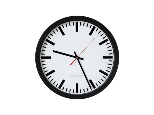 Radiowandklok Ø 30 cm met Streepaanduiding