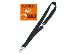 Durable 8240 ECO Textielkoord Soft Bamboo met karabijnhaak Zwart