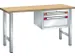 établi,HxlxP 840x2000x700mm,RAL7035,face avant RAL7035